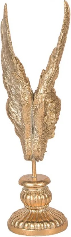 Zlatá antik anjelské krídla na podstavci Angel Wings - 10*10*33 cm