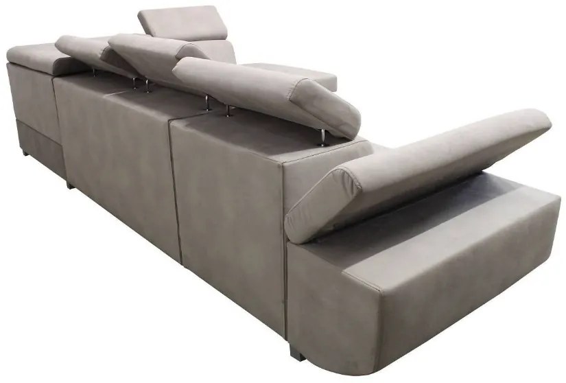 Rohová rozkladacia sedačka MAXIM MAXI L sivá