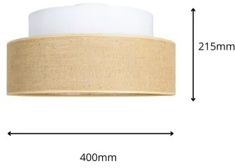 Stropné svietidlo BOHO 1xE27/60W/230V pr. 40 cm biela/béžová