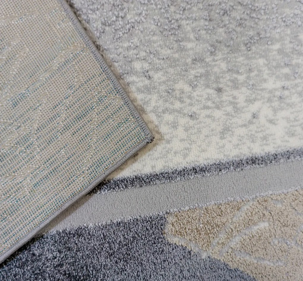 BE Koberec Siesta 1151 BEIGE GREY – sivý obdĺžnikový Rozmer: 120x180 cm