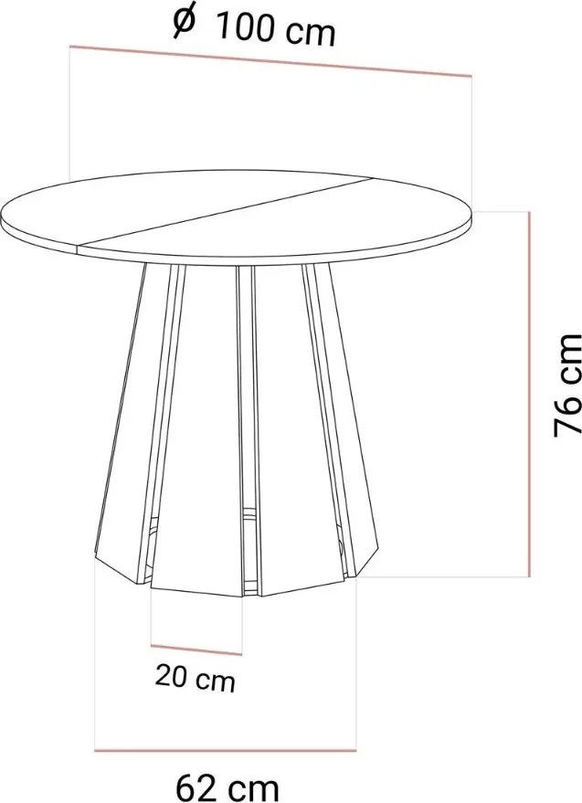JEDÁLENSKÝ ROZKLADACÍ STÔL PATRIZIO KAŠMÍR 100 / 180 cm