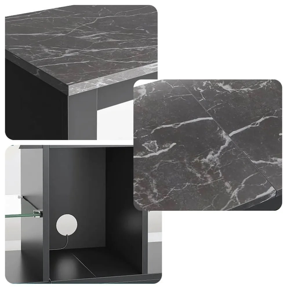 TV stojan s LED dekoratívnym osvetlením