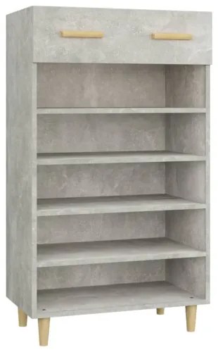 vidaXL Botník betónovo sivý 60x35x105 cm spracované drevo-
