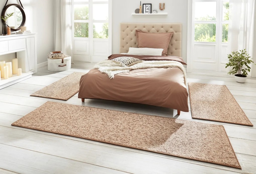 BT Carpet, Spálňová sada Wolly 102842 Beige Brown, 3 diely: 67x140 (2x), 67x250 (1x), béžová, spálňa