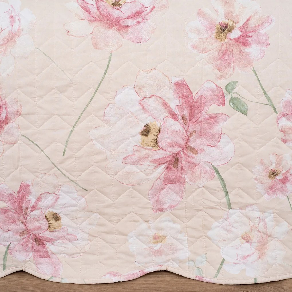 4Home Prehoz na posteľ Pink romance, 220 x 240 cm + 2x 40 x 40 cm