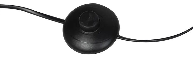 Priemyselná stojaca lampa čierna so zlatom 3-svetlo - Tommy