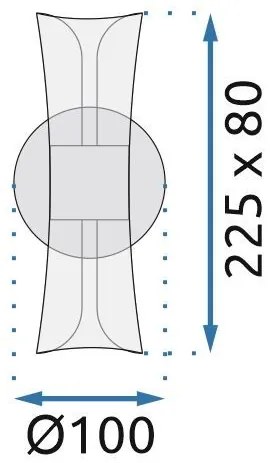 Toolight Toolight, LED nástenné svietidlo 10 x 22,5 cm, 5W, G029-W, čierna, OSW-00690