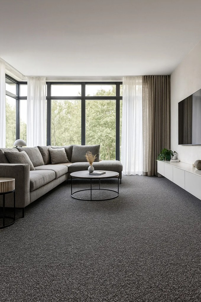 Koberec metráž Story 9192, na mieru, šíře 3m,4m,5m, šedá, filc, chodba / predsieň, Timzo