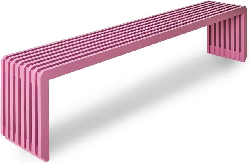 Béžová drevená lamelová lavica Slatted L - 160*27*35 cm