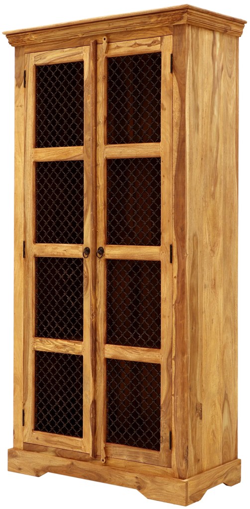furniture-nabytek.cz - Rustikálna vitrína z masívu palisander 100x45x200