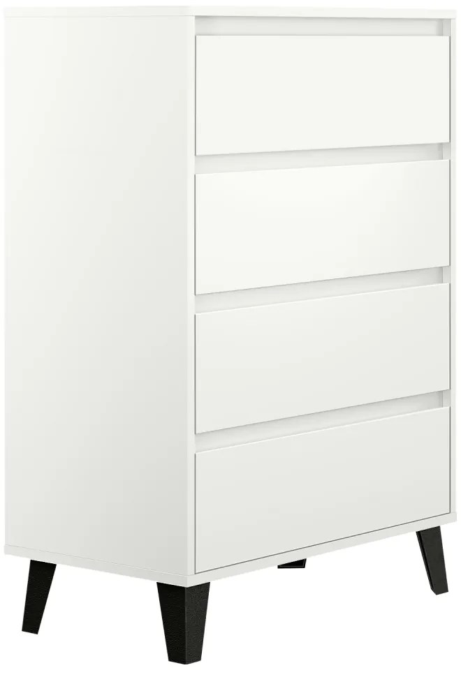 Komoda, biela, BOGAN NEW 4S70