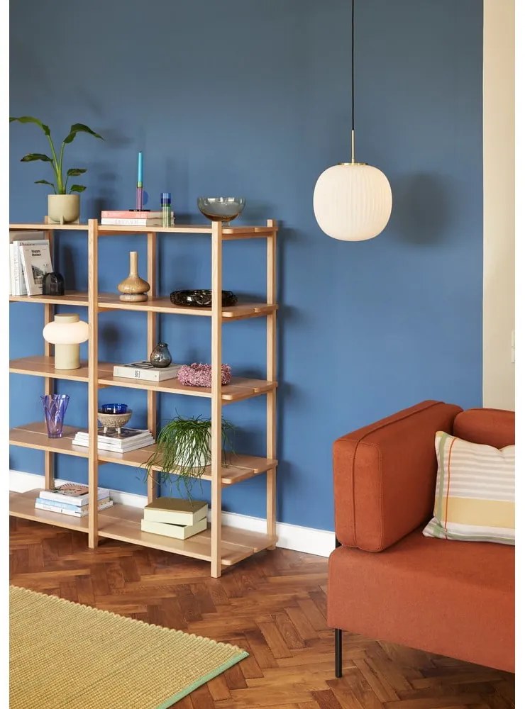 Biele závesné svietidlo so skleneným tienidlom ø 32 cm Serene – Hübsch