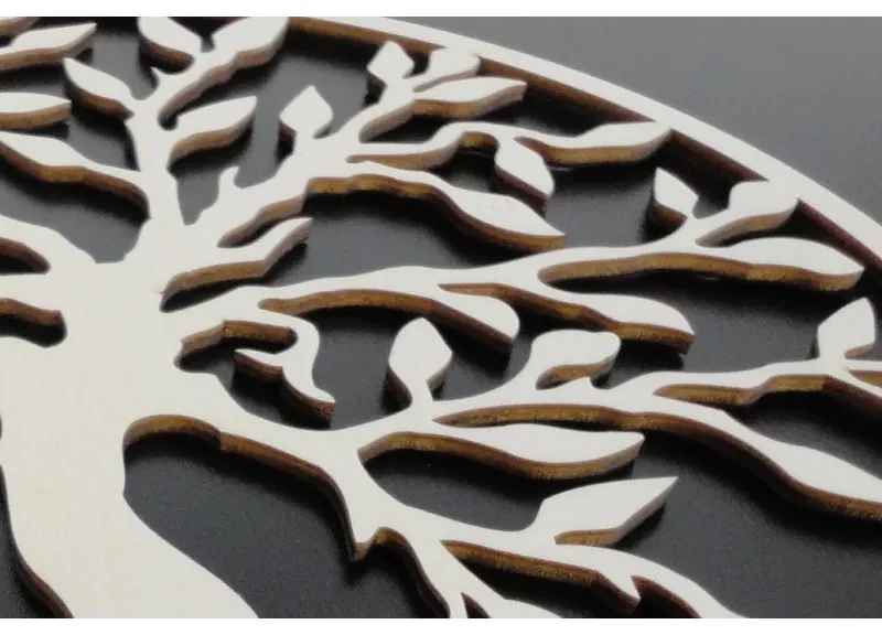 Moderný obraz na stenu strom bonsai drevenej preglejky topoľ ERGLIN I 3D HODINY PR0215 HEU+
