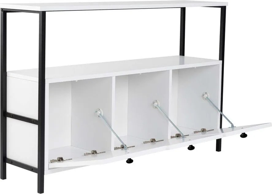 Biely matný konzolový stolík 29,5x120 cm Solace – Kalune Design