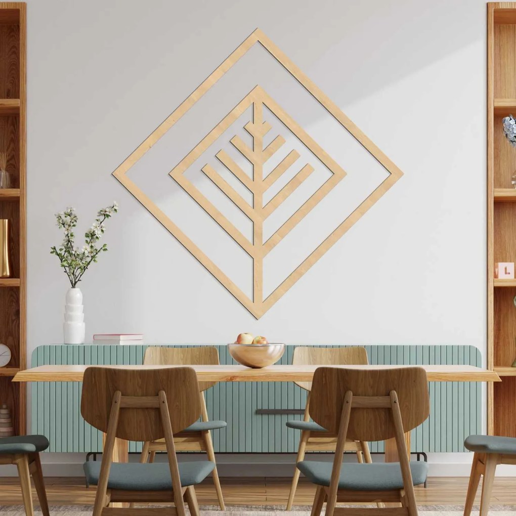 SENTOP | Geometrická drevená dekorácia na stenu – Moderný dizajn | SENTOP HDF0397-B