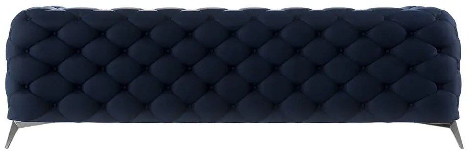 Tmavomodrá zamatová pohovka 243 cm Chelsea – Ropez