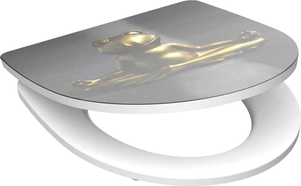Eisl Sanitär WC sedátko Duroplast Soft Close Relaxing Frog High Gloss 82581