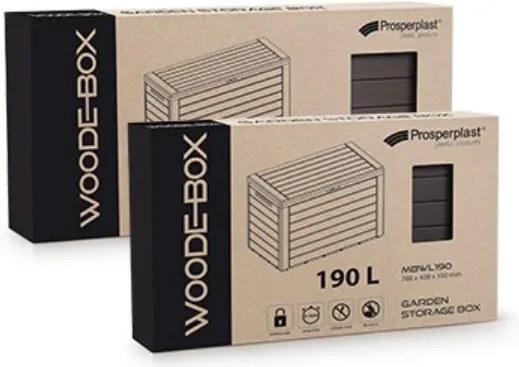 Záhradný box WOODEBOX 190 l - antracit 78 cm PRMBWL190-S433