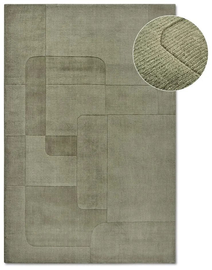 Zelený ručne tkaný vlnený koberec 120x170 cm Charlotte – Villeroy&amp;Boch