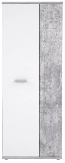 Komoda/Botník SIMO biela/betónovo sivá