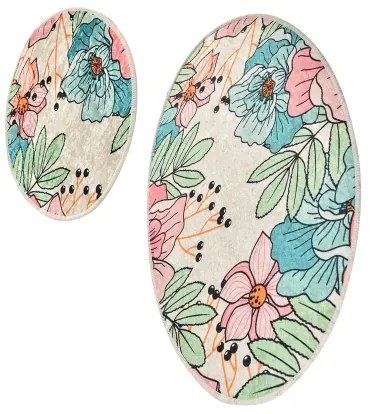 SADA 2x Kúpeľňová predložka SPRING 60/100 cm pestrofarebná