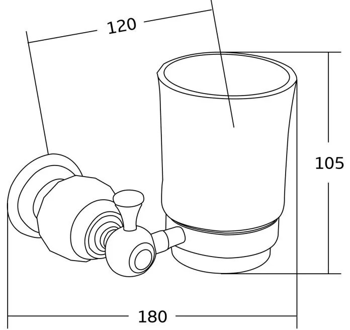 Mexen príslušenstvo, ESTELA držiak na kefku, zlatá, 7011538-50