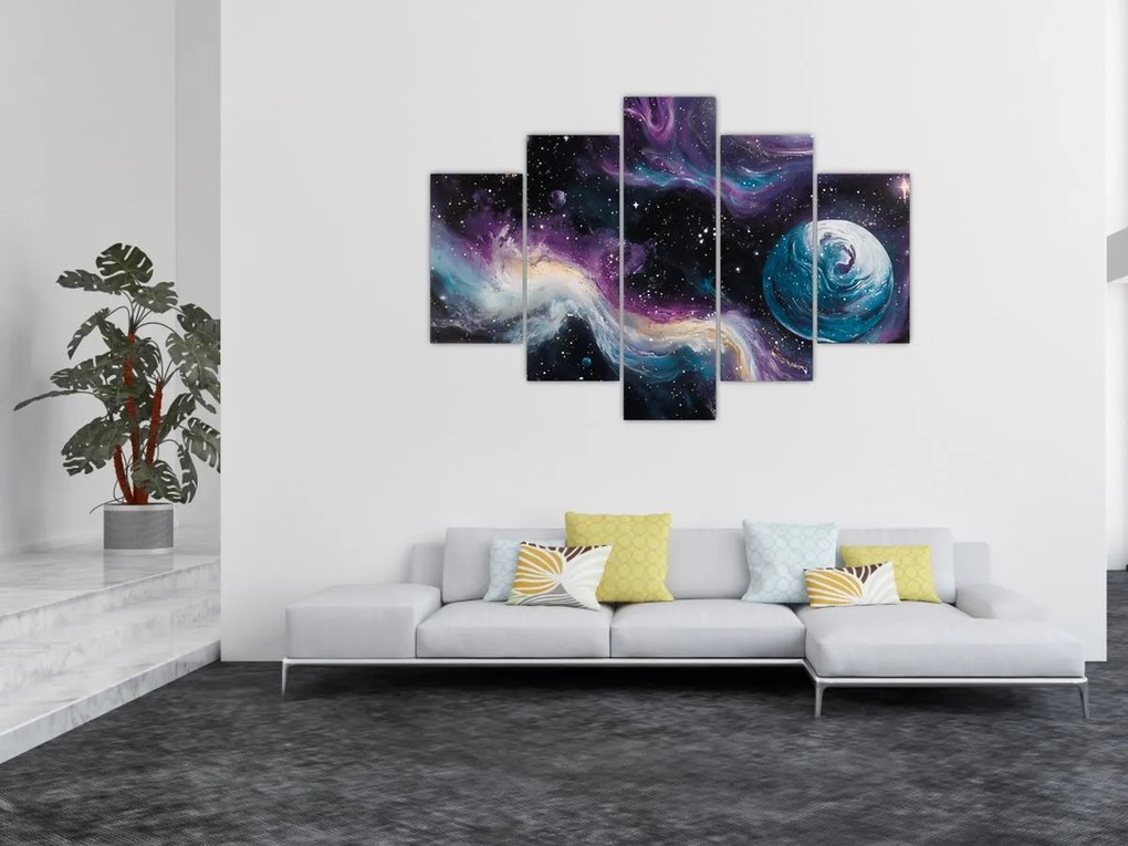 Obraz - Maľovaný vesmír (150x105 cm)