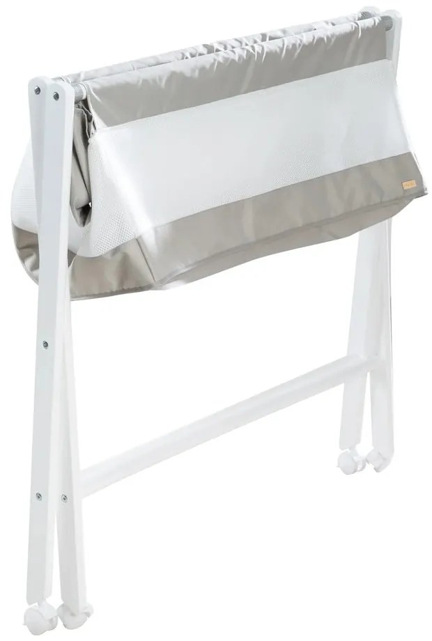 Biela skladacia kolíska na kolieskach 90x45 cm – Roba