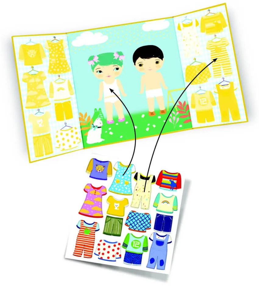 Samolepková súprava - Šatňa pre chlapca a dievča