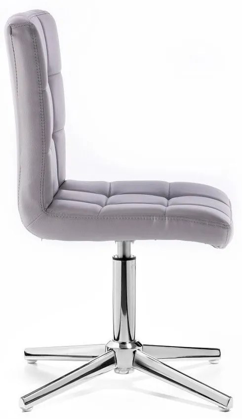 LuxuryForm DESIGN Stolička TOLEDO na striebornom kríži - sivá