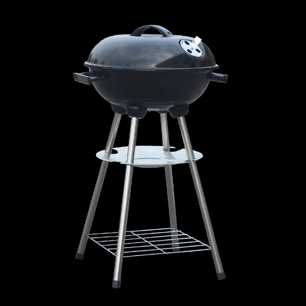 Gril na drevené uhlie s vekom 35 x 39 x 63 cm *5238