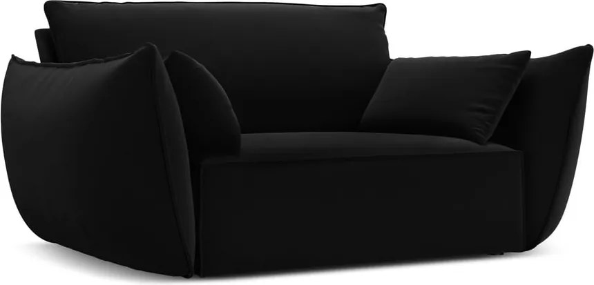 Čierne zamatové kreslo Vanda – Mazzini Sofas