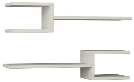 SADA 2x Nástenná polica FORK biela