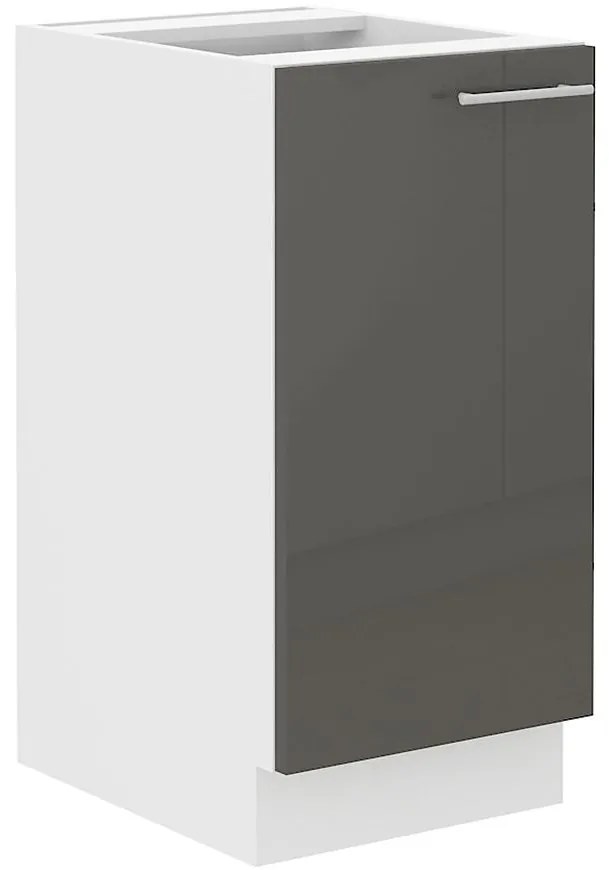 Kuchynská skrinka Lara 40d 1f Bb Mdf Šedá lesk