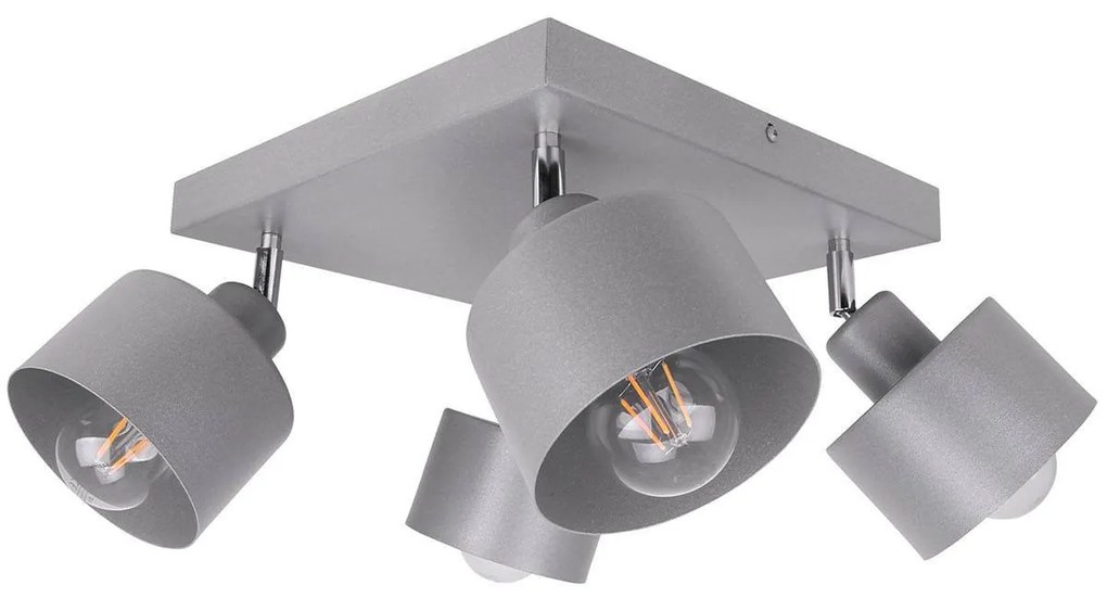 Stropné svietidlo Pattaya, 4x kovové tienidlo (výber z 3 farieb - možnosť polohovania), p