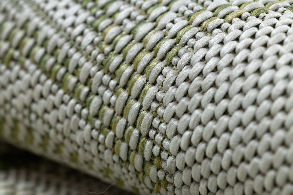 Koberec SISAL SION palmové listy, tropický 2837 ecru / zelená