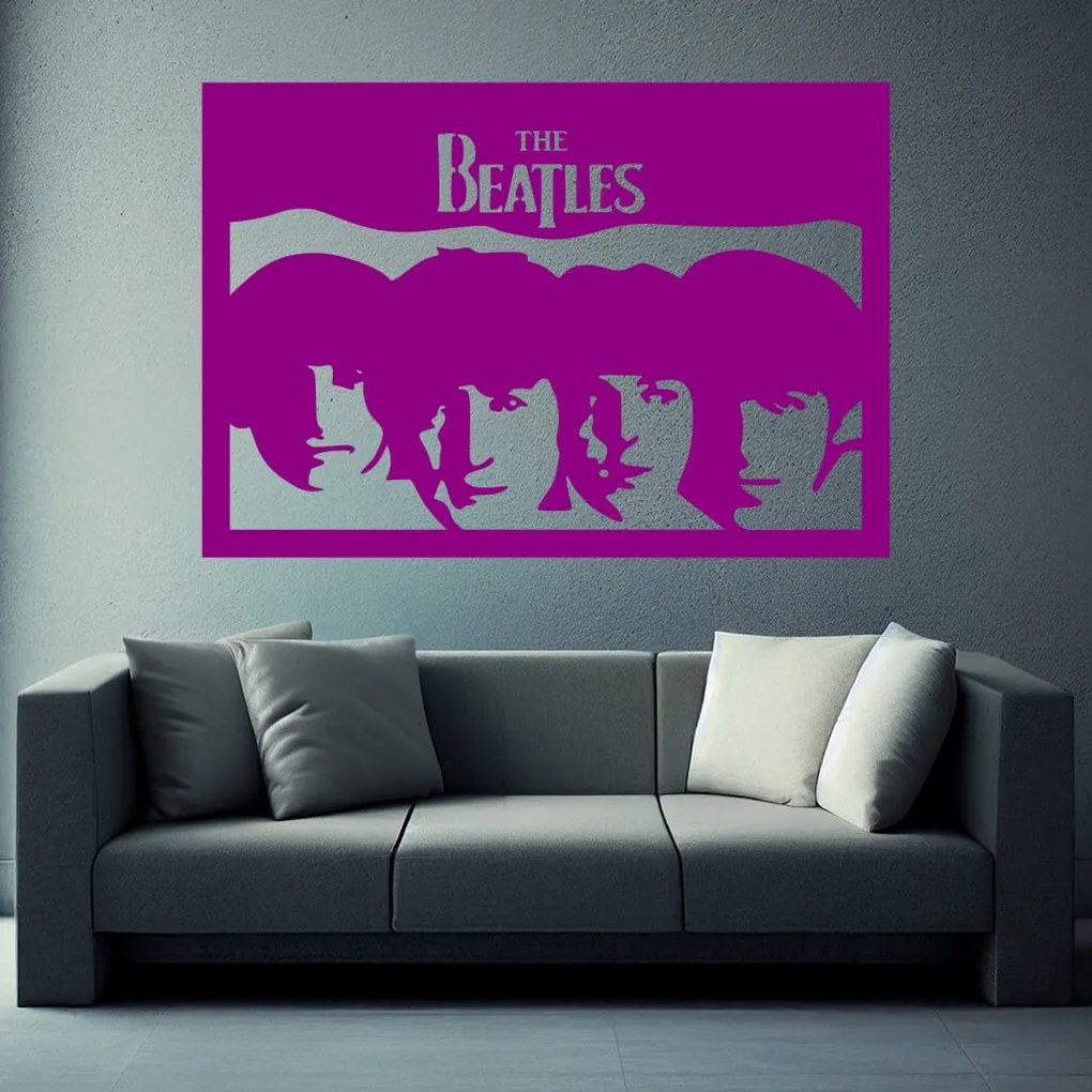 Veselá Stena Samolepka The Beatles Farba: oranžová, Veľkosť: 60 x 41 cm