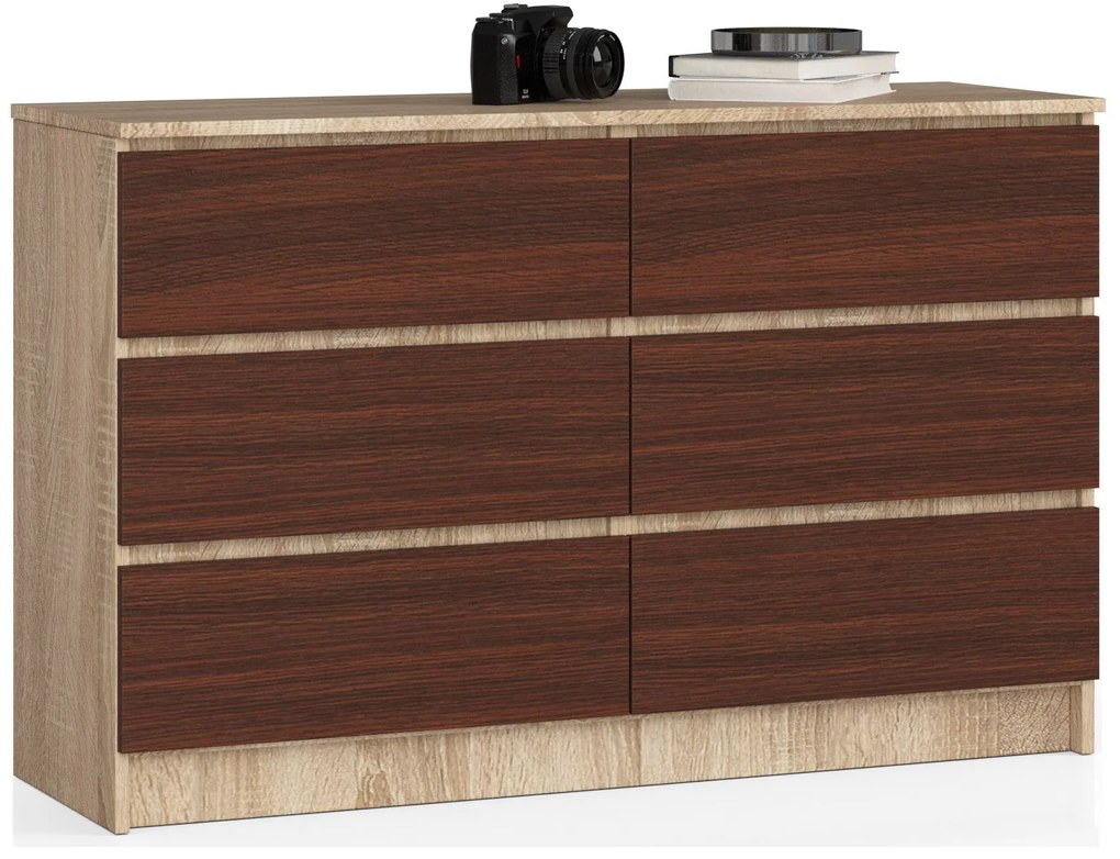 Komoda Kapil (dub sonoma + wenge). Akcia -22%. Vlastná spoľahlivá doprava až k Vám domov. 1069024
