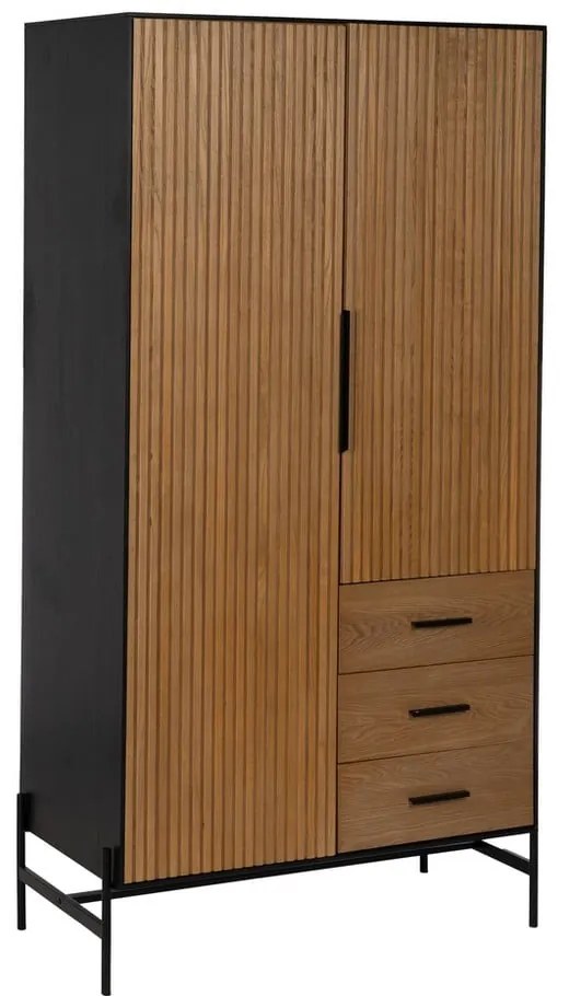 Šatníková skriňa v dekore jaseňa v prírodnej farbe 104x203 cm – Ixia