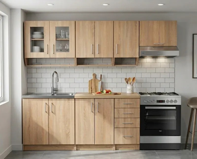 Kuchynská linka Diana 180/240, dub sonoma