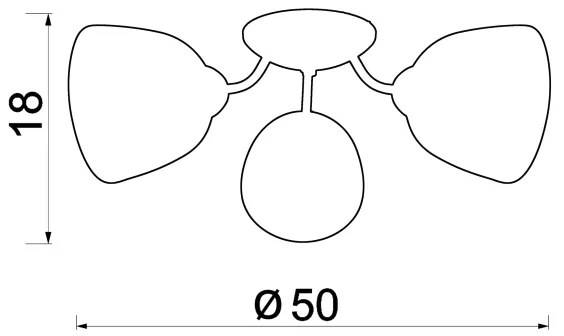 Prisadený luster AVIA 3xE27/15W/230V