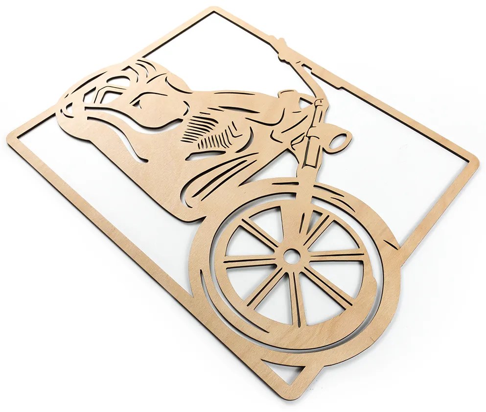 Veselá Stena Drevená nástenná dekorácia Motorka