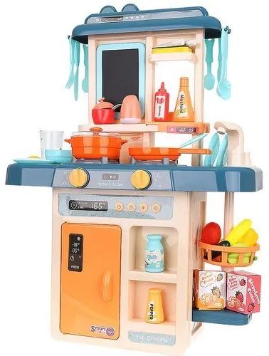 ISO 9570 Detská kuchynka so zvukmi a tečúcou vodou modrá
