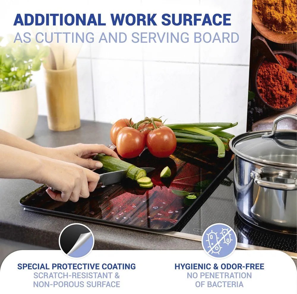 Súprava 2 sklenených krytov na sporák Wenko Spice