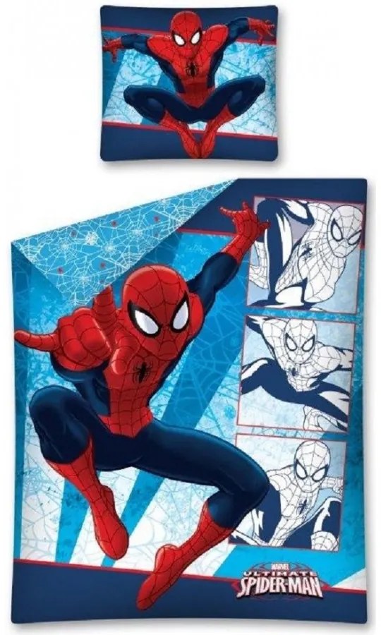 Bavlnená posteľná bielizeň / posteľné obliečky - Spiderman - MARVEL - 140 x 200 + 70 x 90 cm