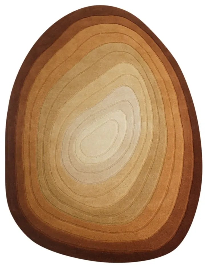 Vlnený koberec v tehlovej farbe 160x230 cm Puddle Ombre Wool – Flair Rugs