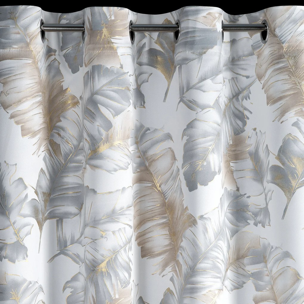 ZÁVES NA KRÚŽKOCH LAYLA3 140X250 CM LISTY