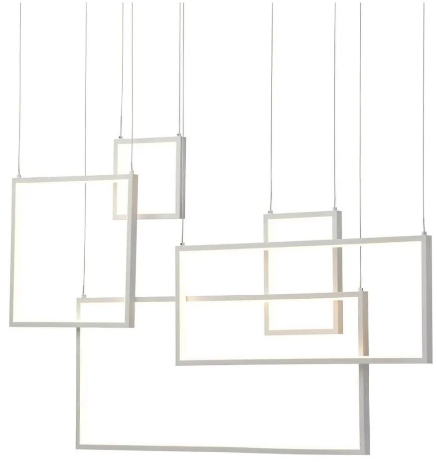 Redo 01-2316 - Stmievateľný LED luster na lanku PLANA LED/80W/230V biela