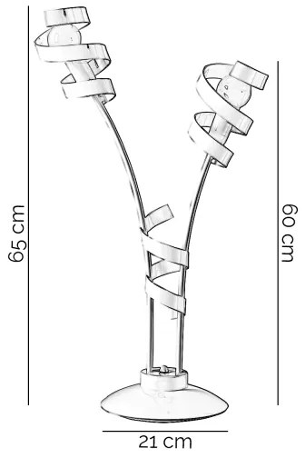 ONLI - Stolná lampa ZOE 2xE14/6W/230V 65 cm biela
