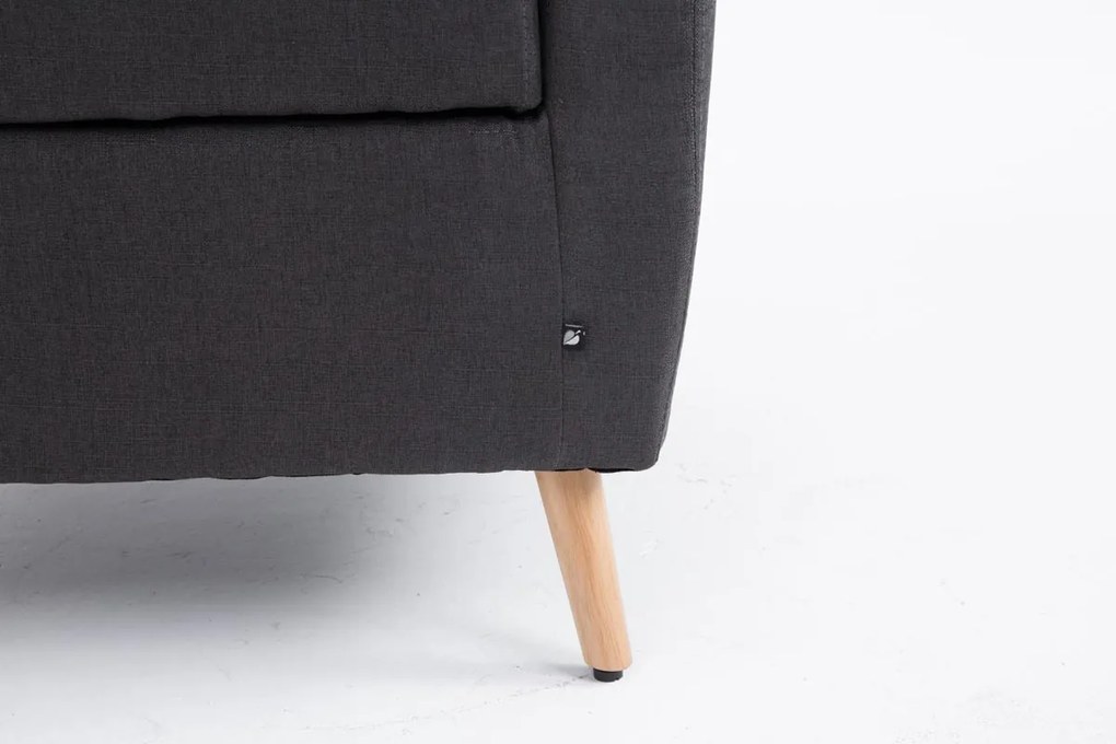 Design-Shop Kreslo Tilg látka - Tmavo sivá